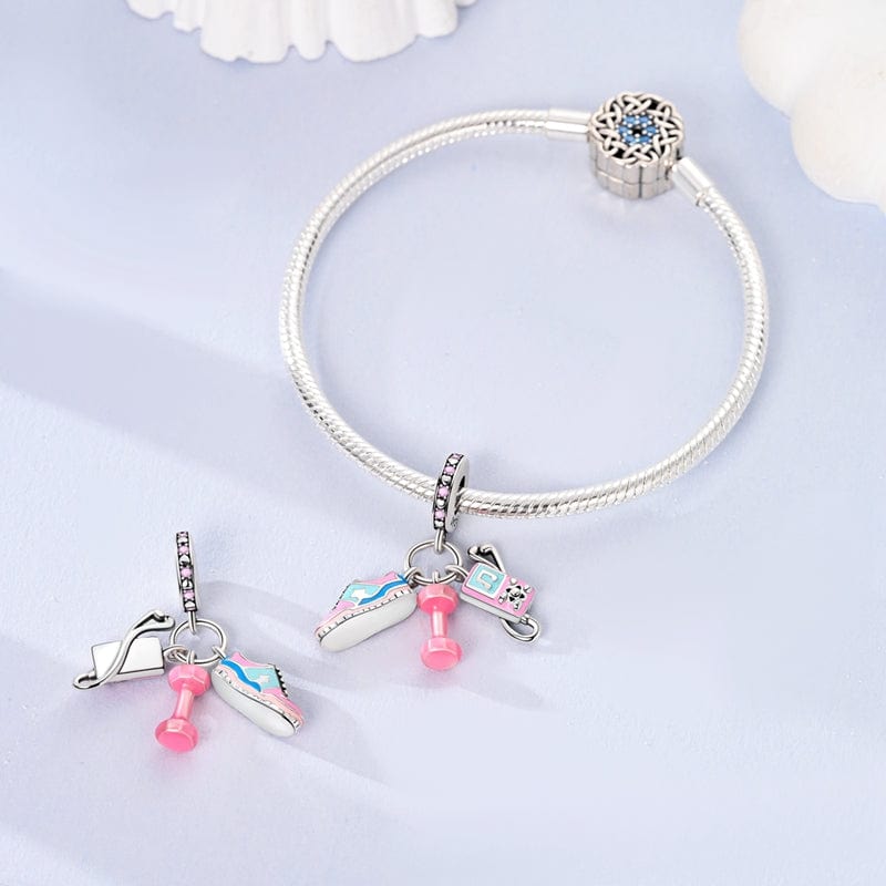 Liora Atelier Fitness Triple Dangle Charm - Sneaker, Dumbbell & Earphones