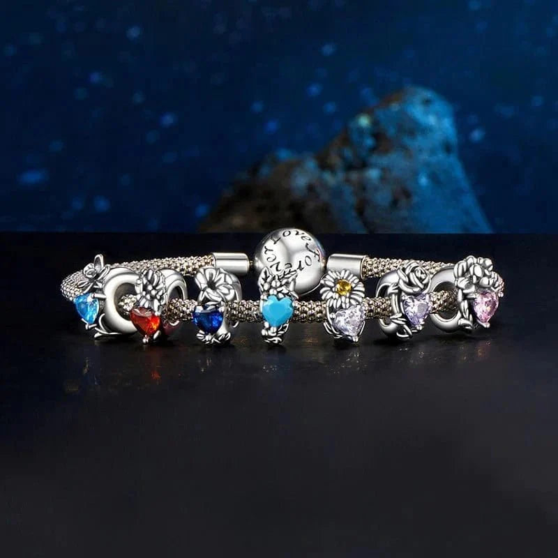 Liora Atelier Floral Heart Birthstone Charms