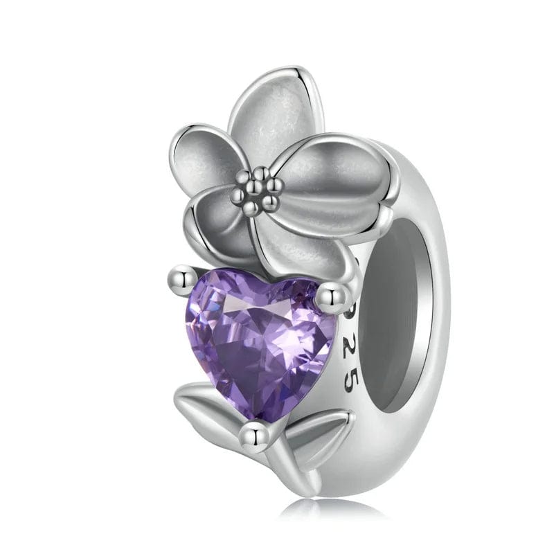 Liora Atelier Floral Heart Birthstone Charms