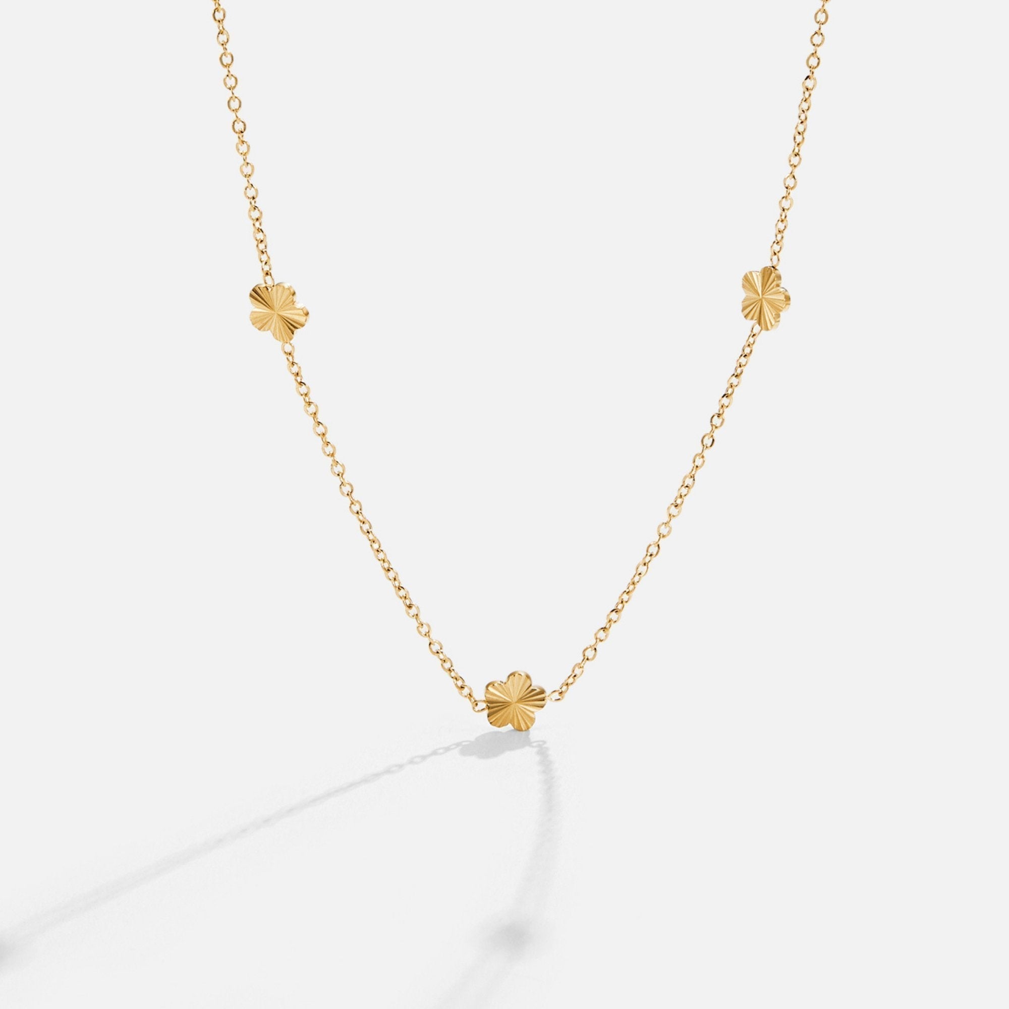 Flower Power Goldkette Halskette