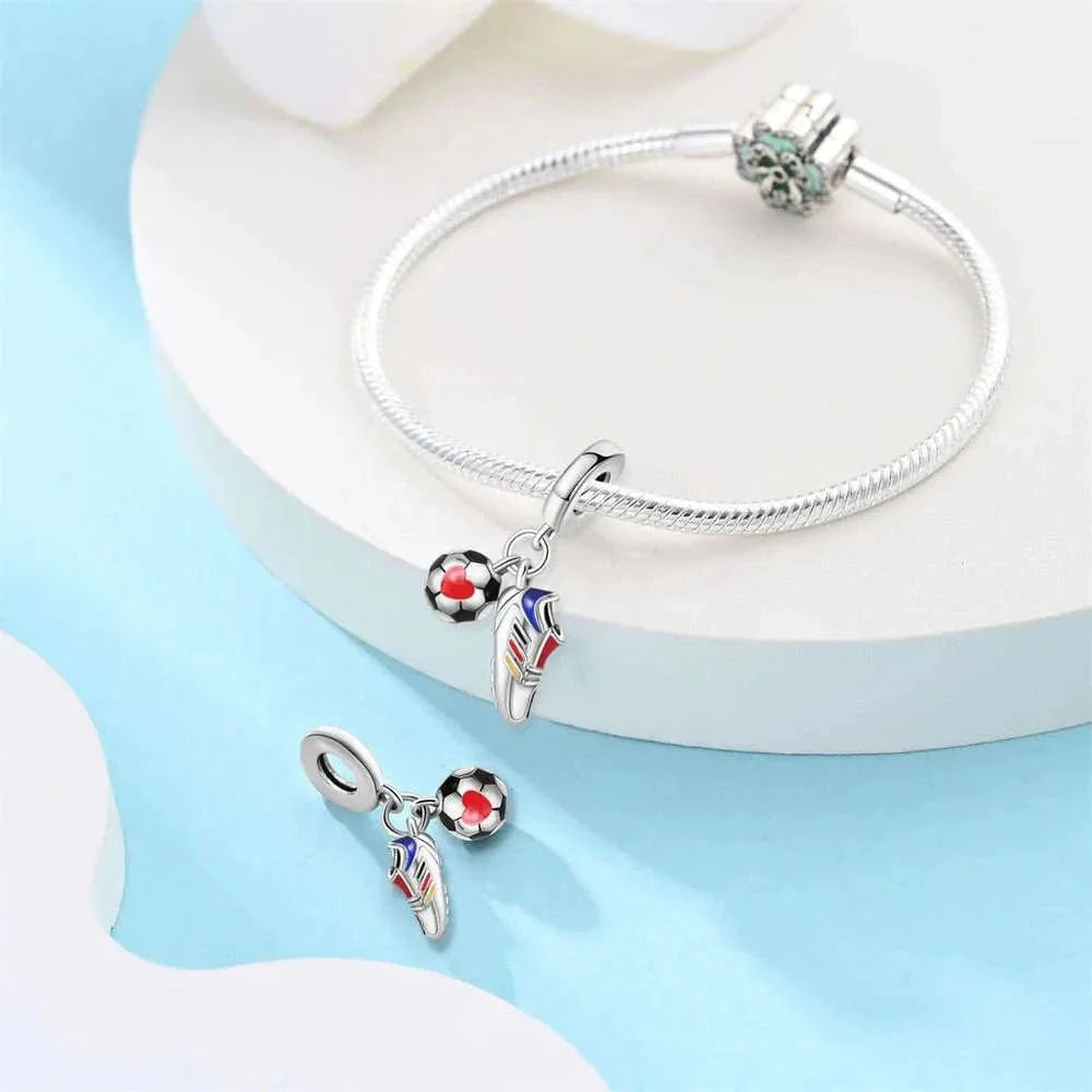 Liora Atelier Football Shoe & Ball Dangle Charm