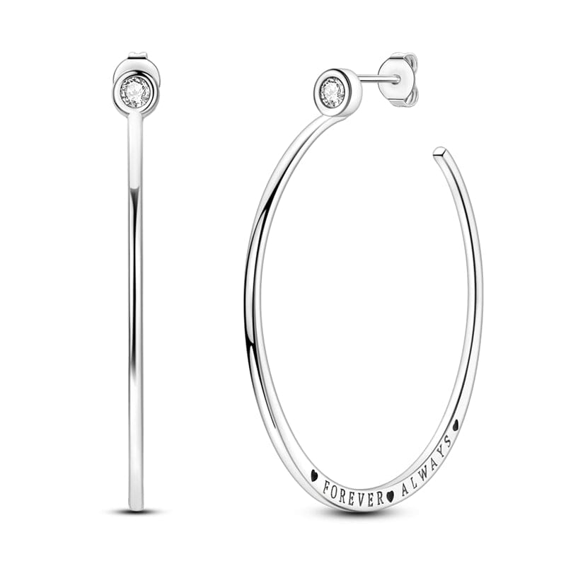 Liora Atelier Forever Always Engraved Hoop Earrings