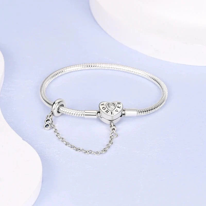 Liora Atelier Forever Heart Bracelet with Safety Chain