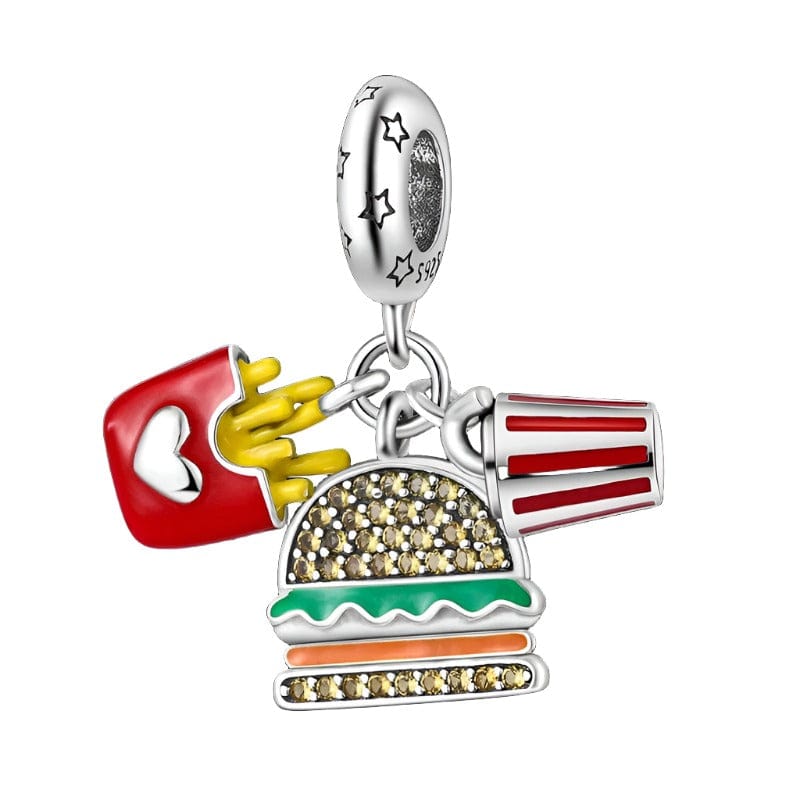 Liora Atelier French Fries Juice & Burger Triple Dangle Charm