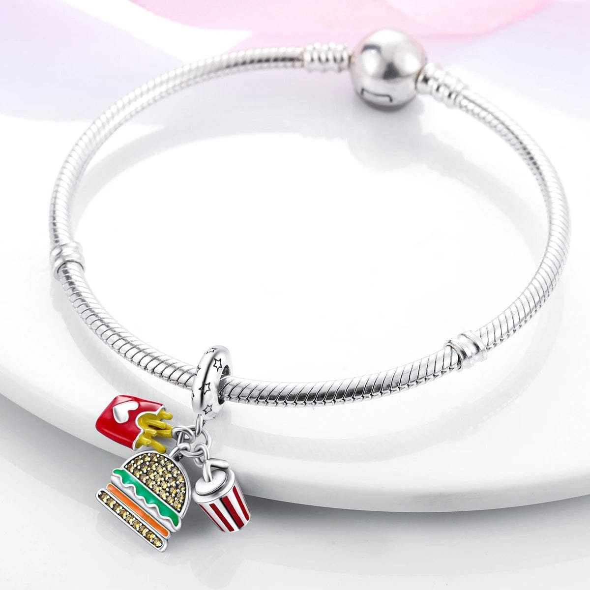 Liora Atelier French Fries Juice & Burger Triple Dangle Charm