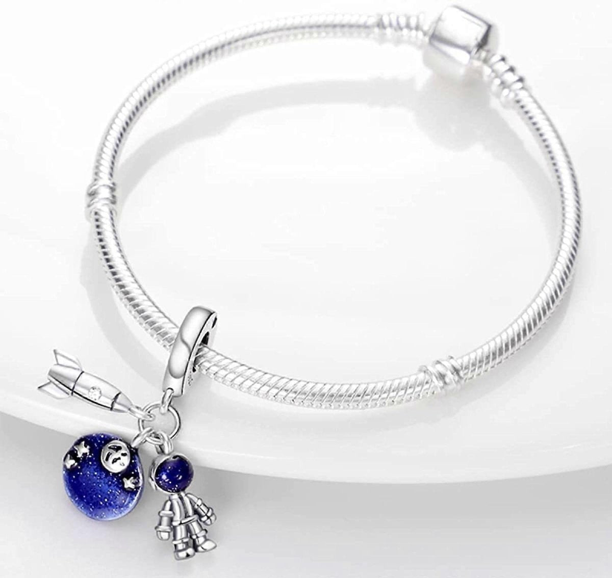 Liora Atelier Galactic Rocket, Planet, and Astronaut Charm