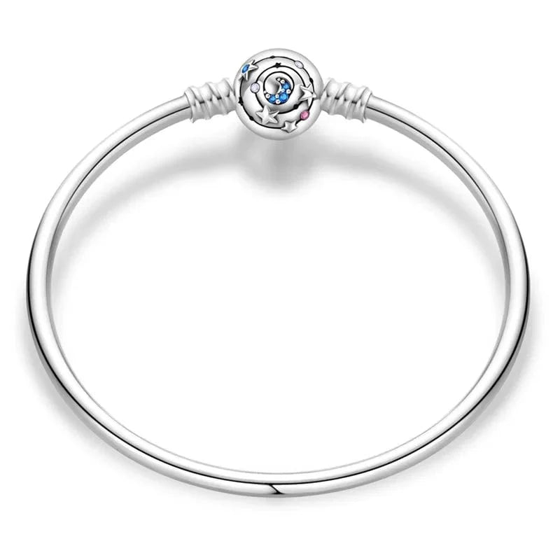 Liora Atelier Galaxy Charm Bangle – Starry Night Design with Blue Crystals