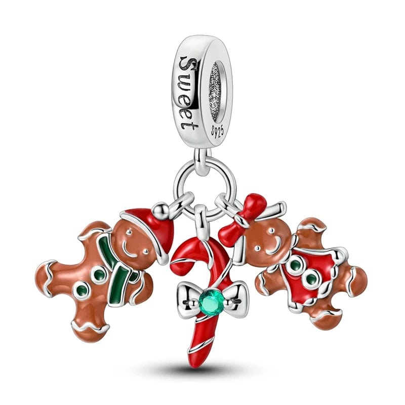 Liora Atelier Gingerbread Couple and Candy Cane Charm