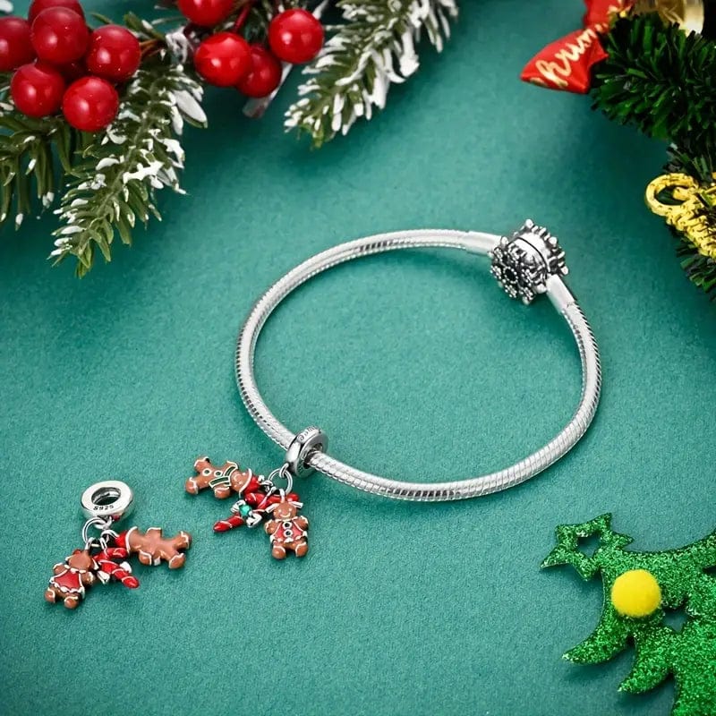 Liora Atelier Gingerbread Couple and Candy Cane Charm