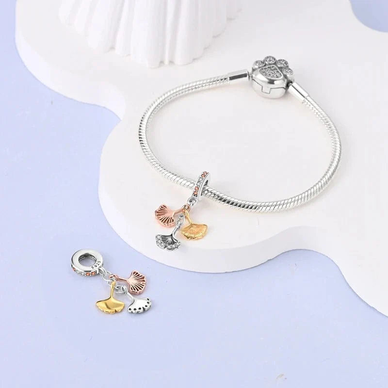 Liora Atelier Ginkgo Biloba Leaves Dangle Charm