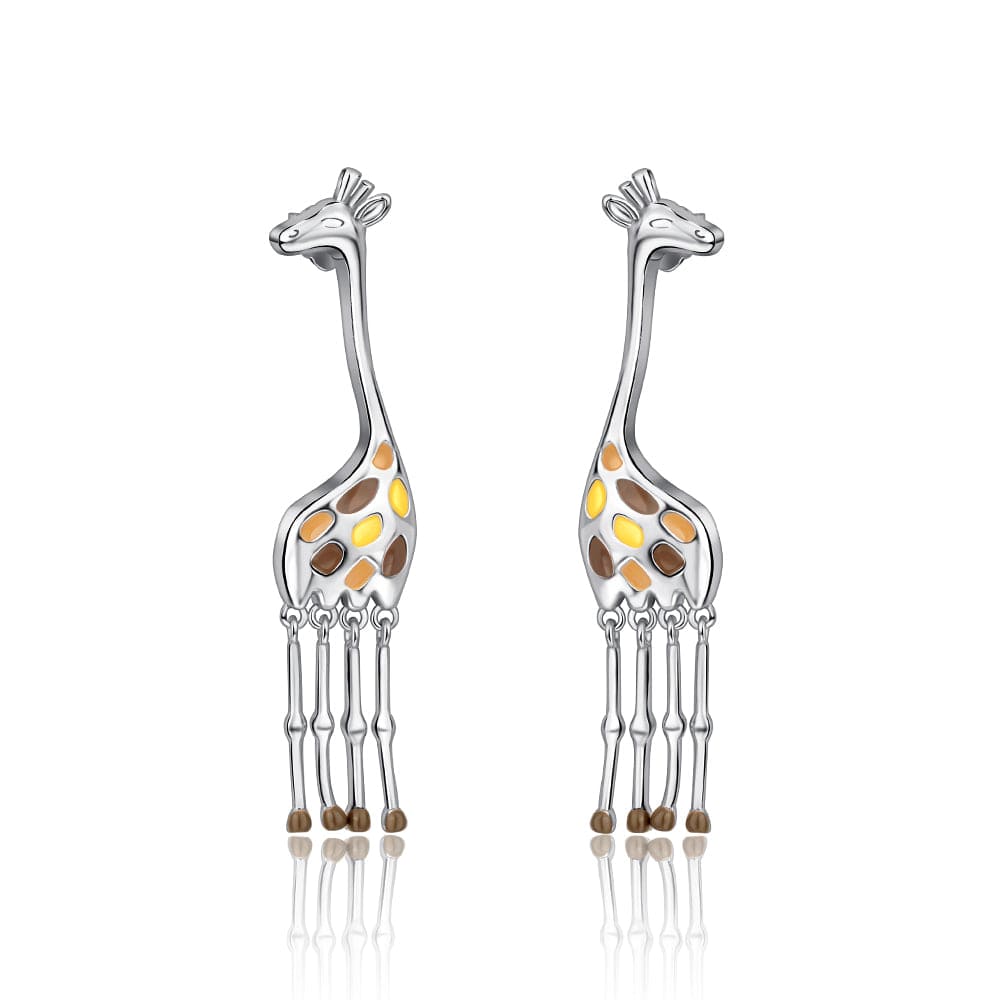 Liora Atelier Giraffe Drop Earrings with Enamel Details