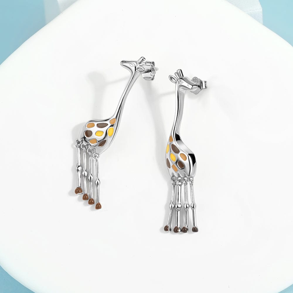Liora Atelier Giraffe Drop Earrings with Enamel Details
