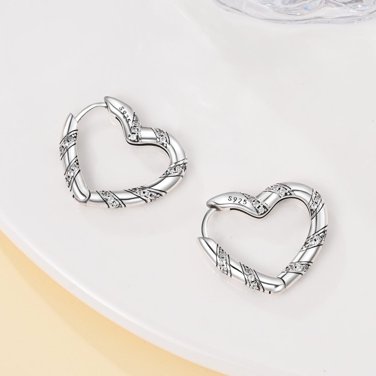 Liora Atelier Glittering Striped Hoop Earrings