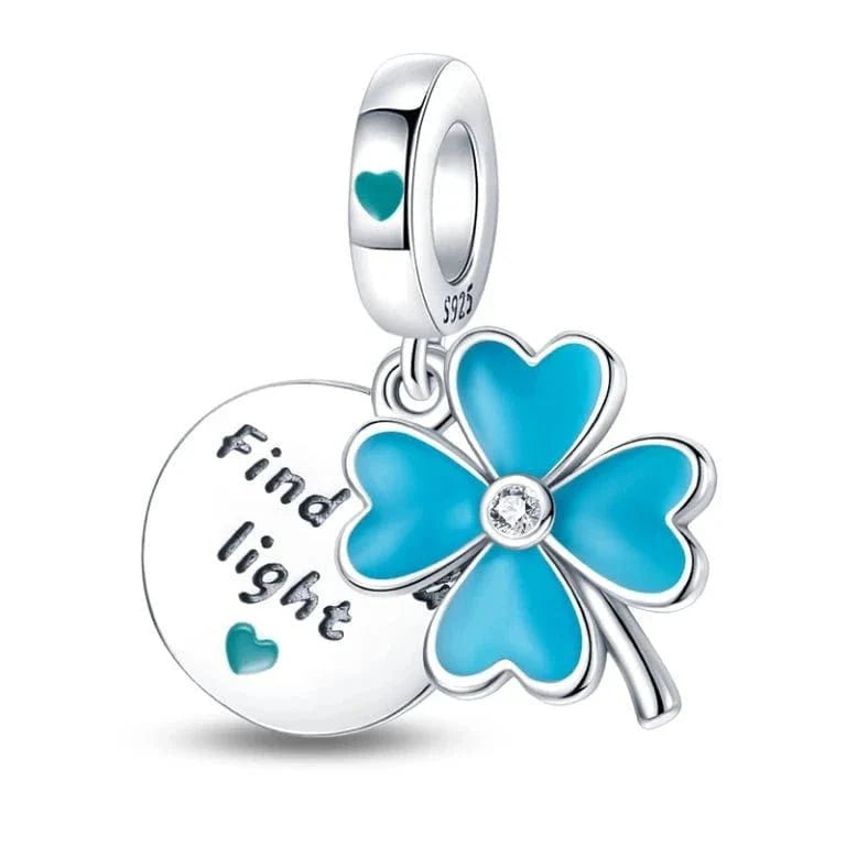 Liora Atelier Glow in the Dark Luminous 4 Leaf Clover Dangle Charm