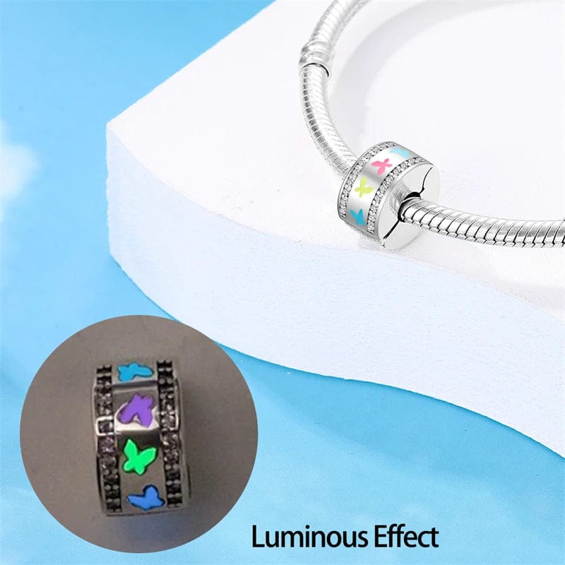 Liora Atelier Glow in the Dark Luminous Butterflies Charm