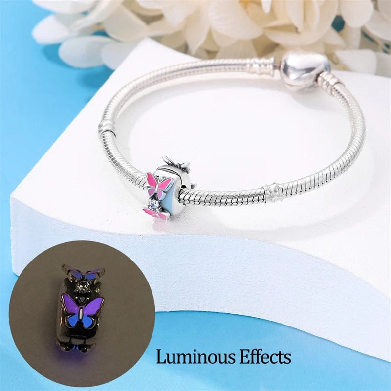Liora Atelier Glow in the Dark Luminous Butterflies Clip Charm