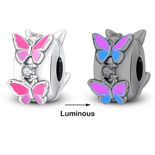 Liora Atelier Glow in the Dark Luminous Butterflies Clip Charm