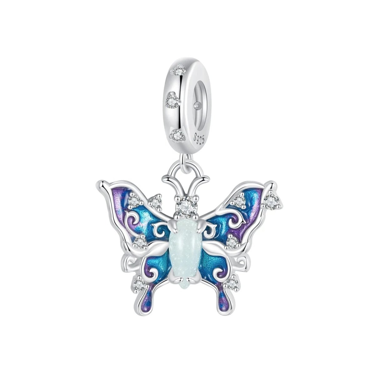 Liora Atelier Glow in the Dark Luminous Celestial Butterfly Dangle Charm