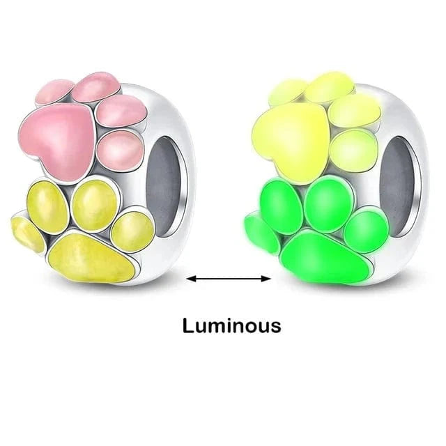 Liora Atelier Glow in the Dark Luminous Dog Paws Charm