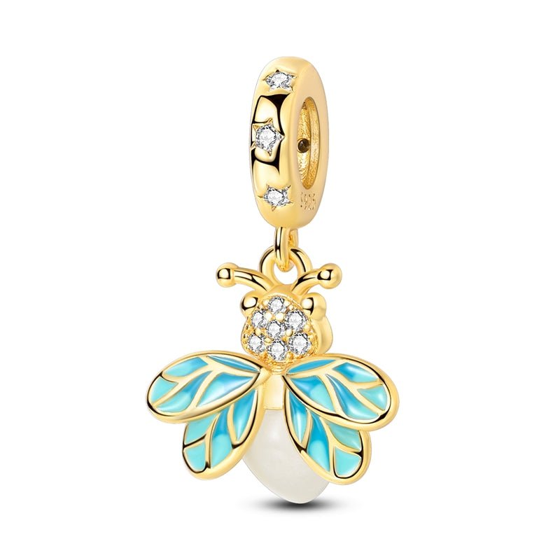 Liora Atelier Glow in the Dark Luminous Gold Firefly Dangle Charm
