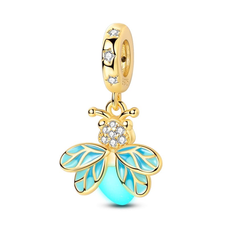 Liora Atelier Glow in the Dark Luminous Gold Firefly Dangle Charm