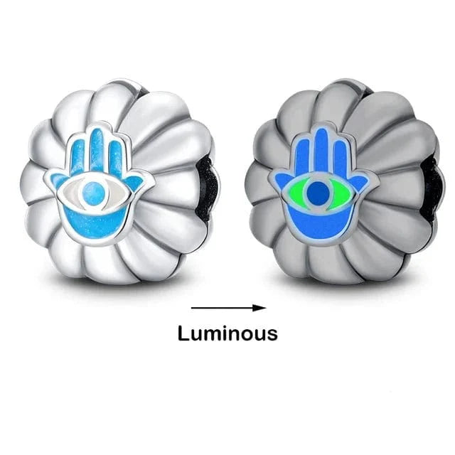 Liora Atelier Glow in the Dark Luminous Hamsa Hand Clip Charm