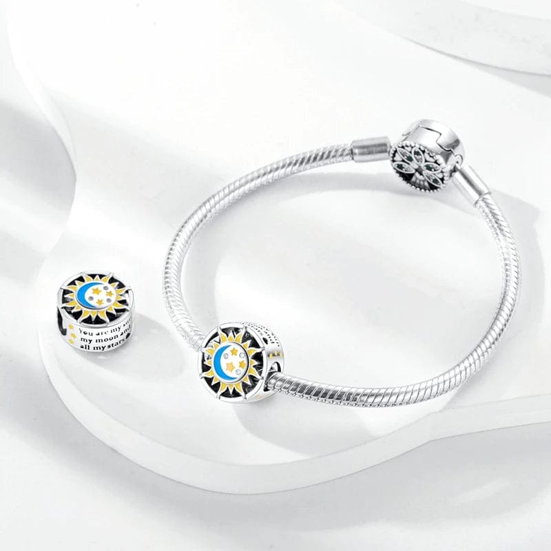 Liora Atelier Glow in the Dark Luminous Moon and Sun Charm