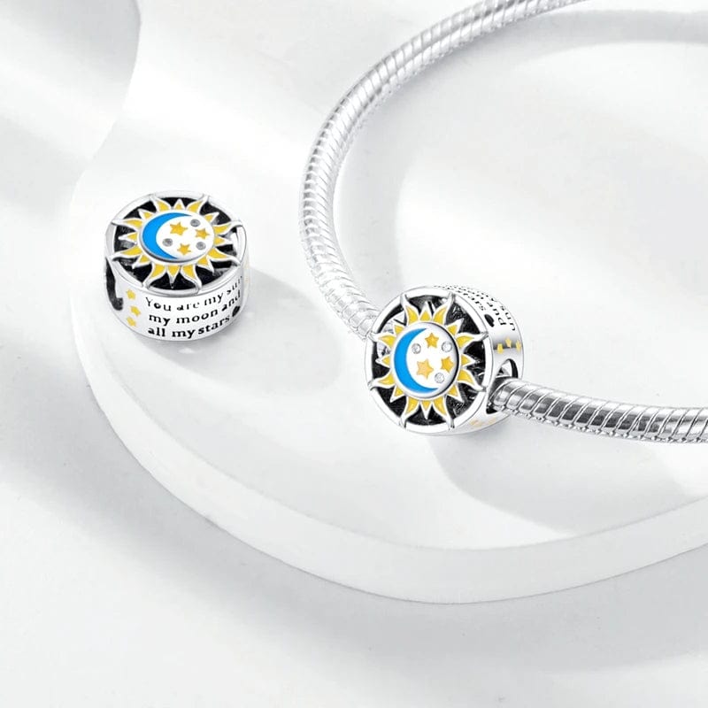 Liora Atelier Glow in the Dark Luminous Moon and Sun Charm