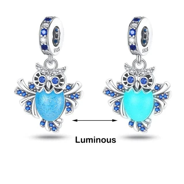 Liora Atelier Glow in the Dark Luminous Owl Dangle Charm