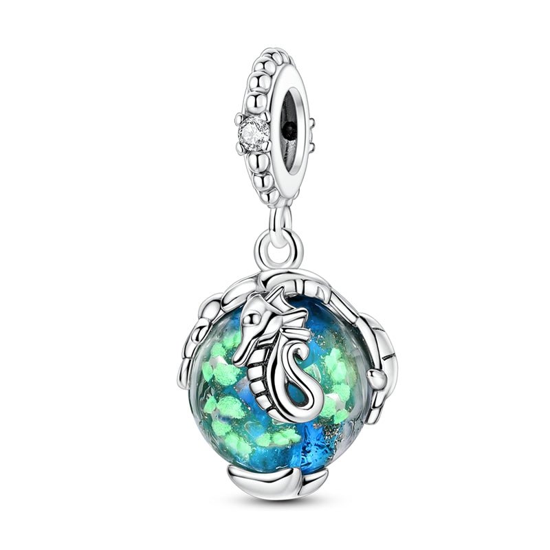 Liora Atelier Glow in the Dark Luminous Seahorse Dangle Charm