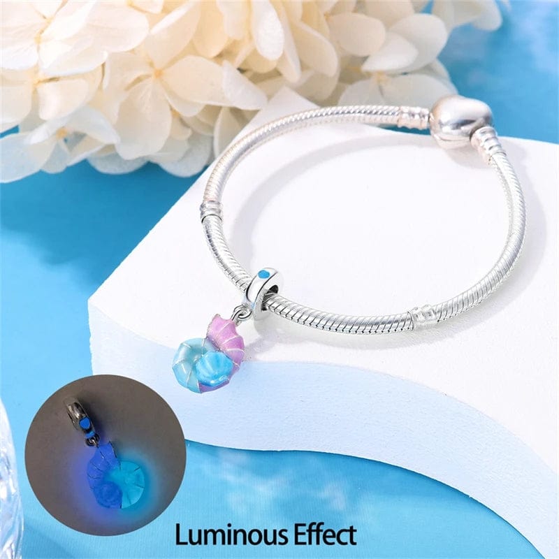 Liora Atelier Glow in the Dark Luminous Seashell Dangle Charm