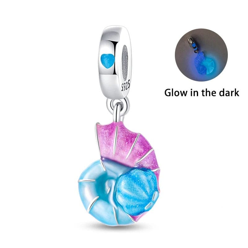 Liora Atelier Glow in the Dark Luminous Seashell Dangle Charm