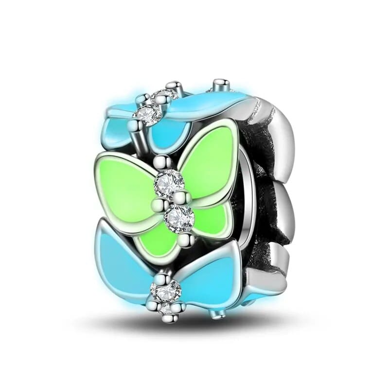 Liora Atelier Glow in the Dark Luminous Spacer Butterflies Charm