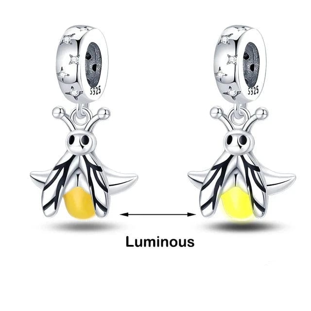 Liora Atelier Glow in the Dark Luminous Yellow Fly Charm