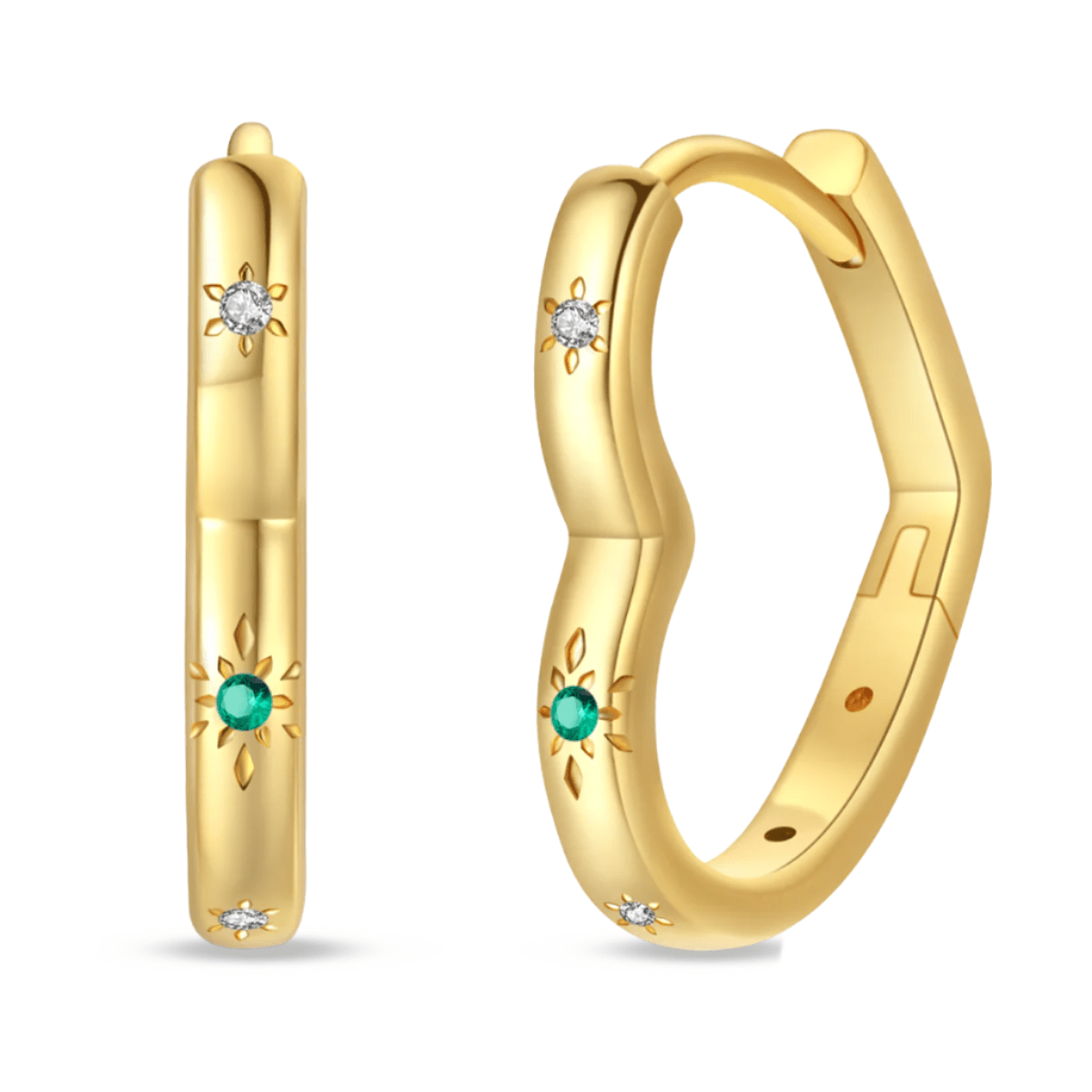 Liora Atelier Gold Heart Hoop Earrings