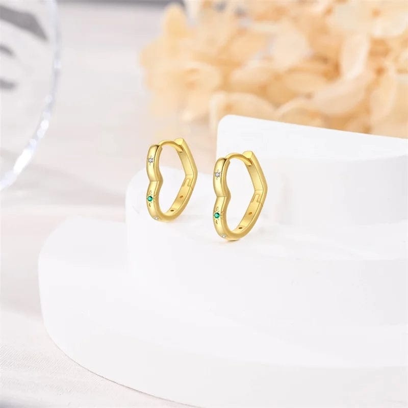 Liora Atelier Gold Heart Hoop Earrings