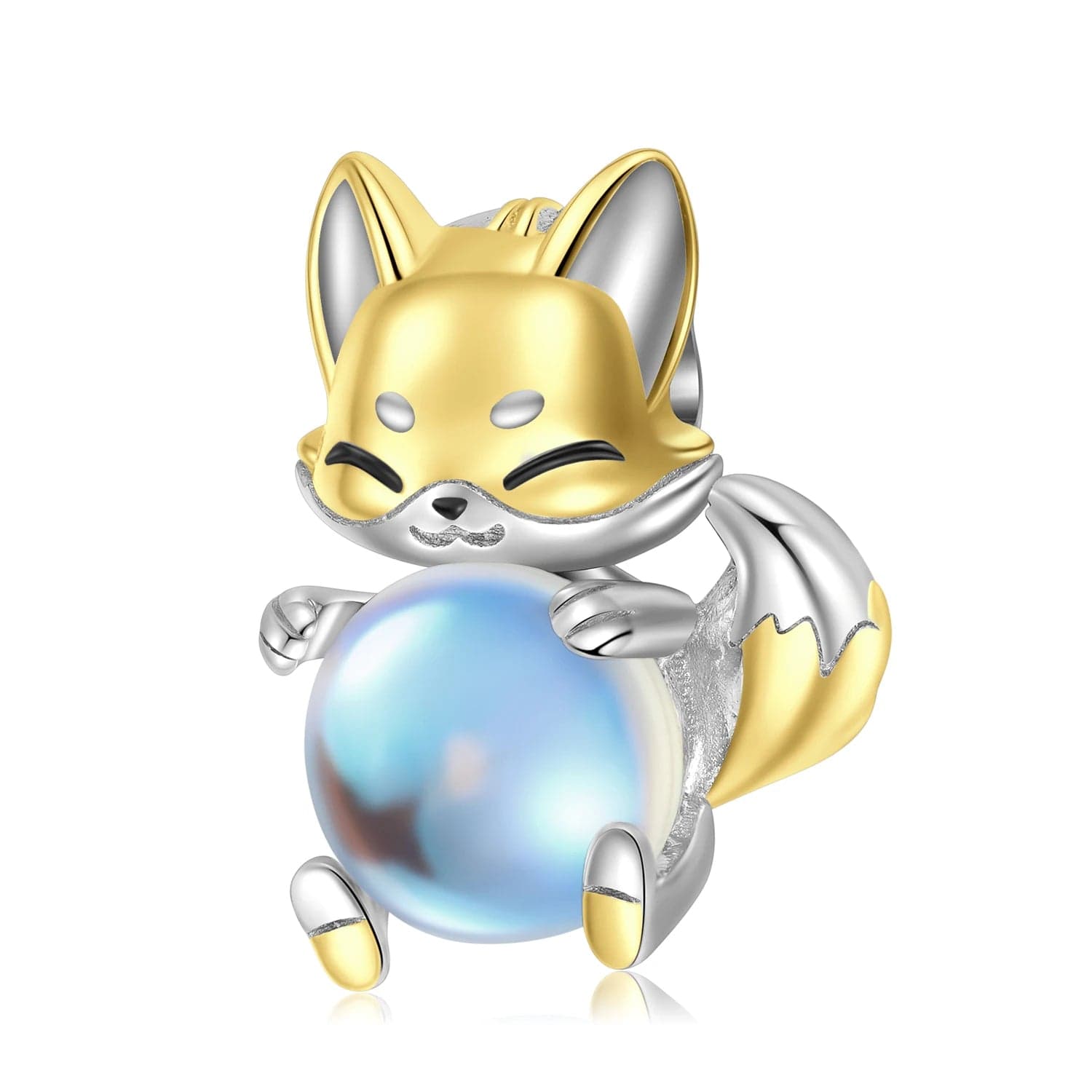 Liora Atelier Golden Fox Embracing Blue Pearl Charm