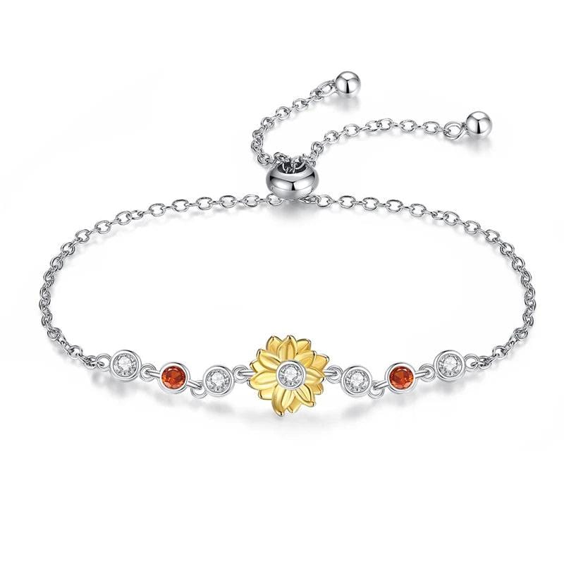 Liora Atelier Golden Sunflower Radiance Bracelet with Gemstone Accents