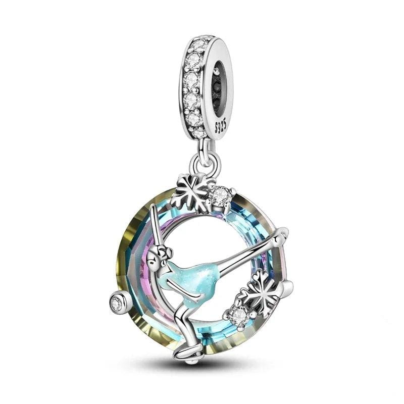 Liora Atelier Graceful Ice Skater in Crystal Snowflake Charm