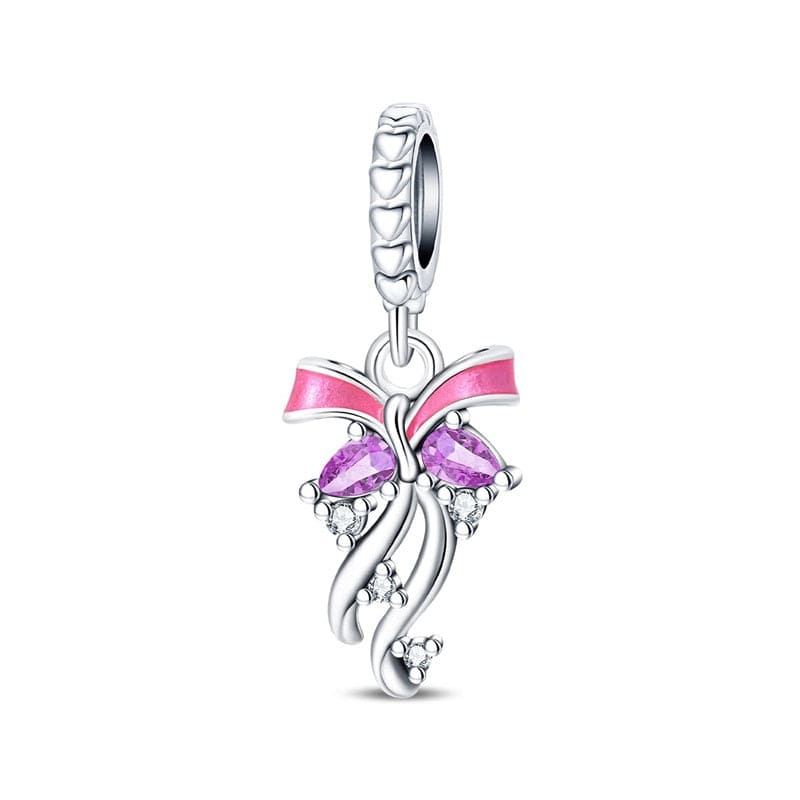 Liora Atelier Graceful Ribbon Butterfly Dangle Charm
