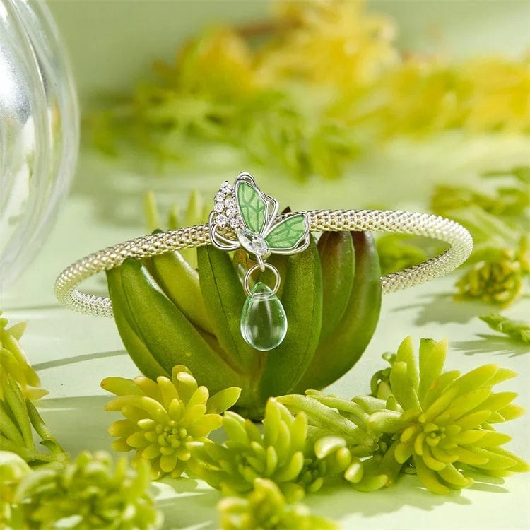 Liora Atelier Green Emerald Glow Butterfly Drop Charm