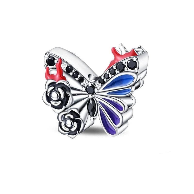Liora Atelier Half Burned Rose Butterfly Charm