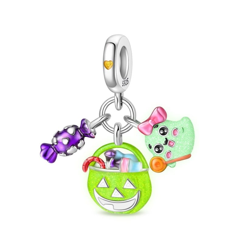 Liora Atelier Halloween Luminous Candy Pumpkin & Ghost Charm