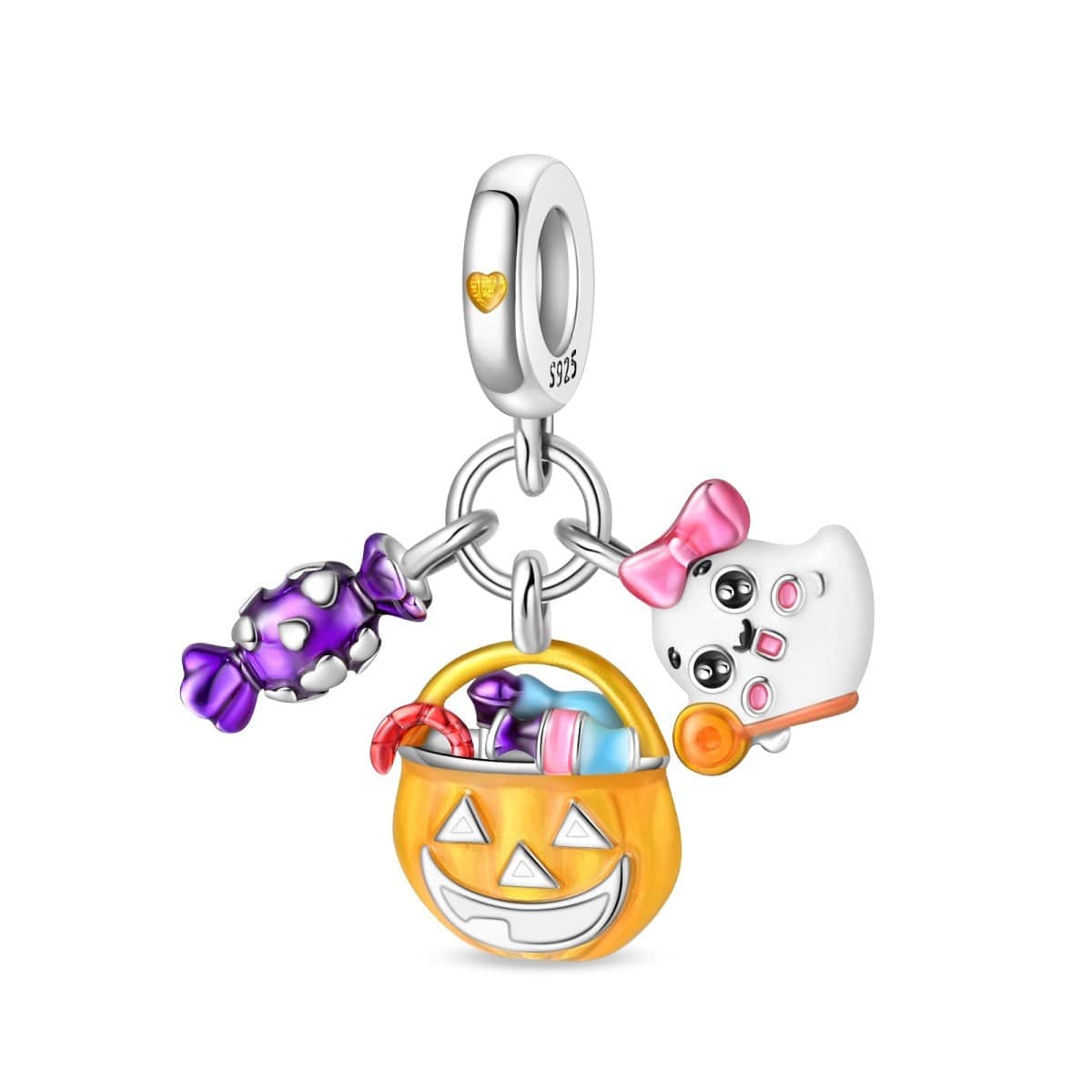 Liora Atelier Halloween Luminous Candy Pumpkin & Ghost Charm