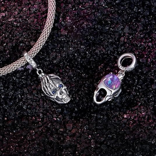 Liora Atelier Halloween Skull in Hand Dangle Charm