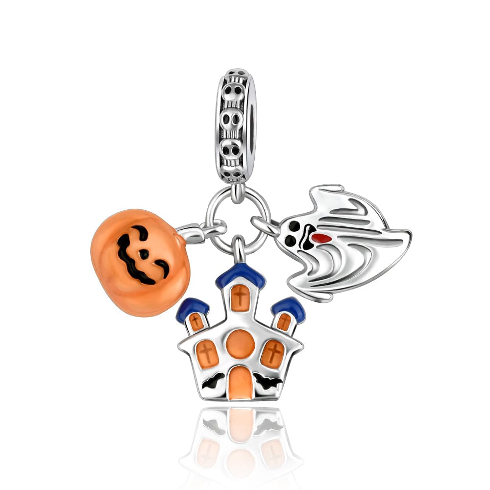 Liora Atelier Halloween Trio Charm – Pumpkin, Ghost, and Haunted House