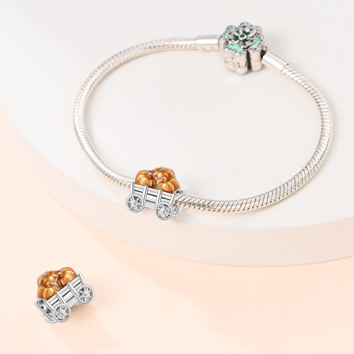 Liora Atelier Halloween Wagon Full of Pumpkins Charm