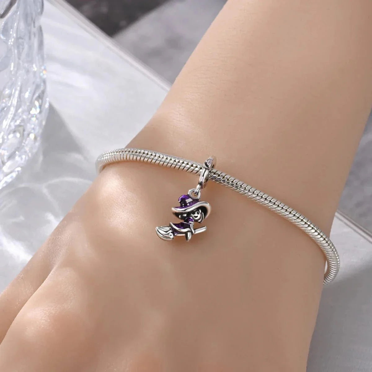 Liora Atelier Halloween Witch on Broomstick Charm