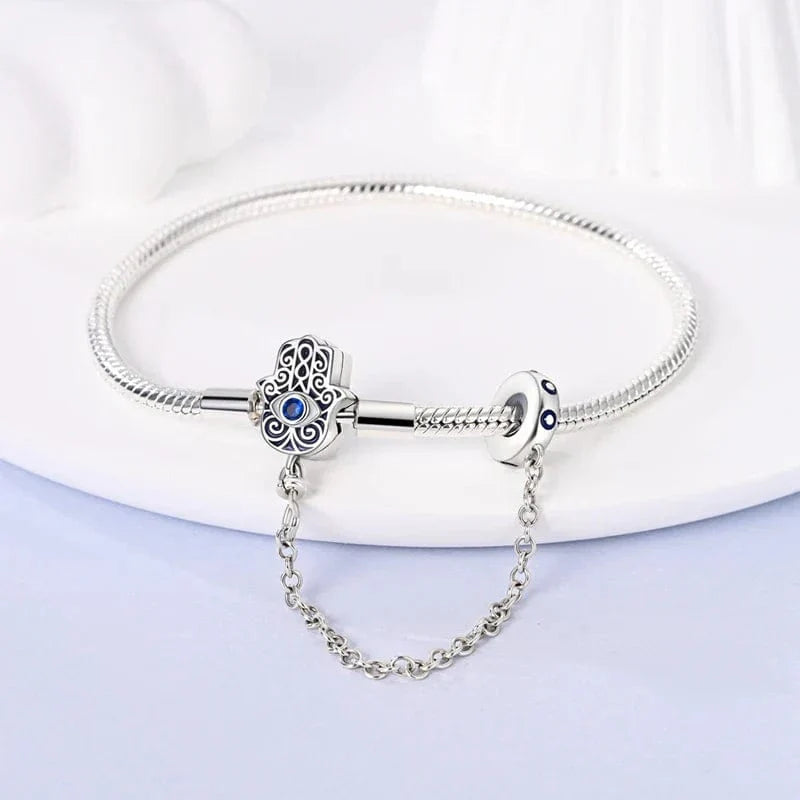 Liora Atelier Hamsa Hand Bracelet with Evil Eye Protection Charm