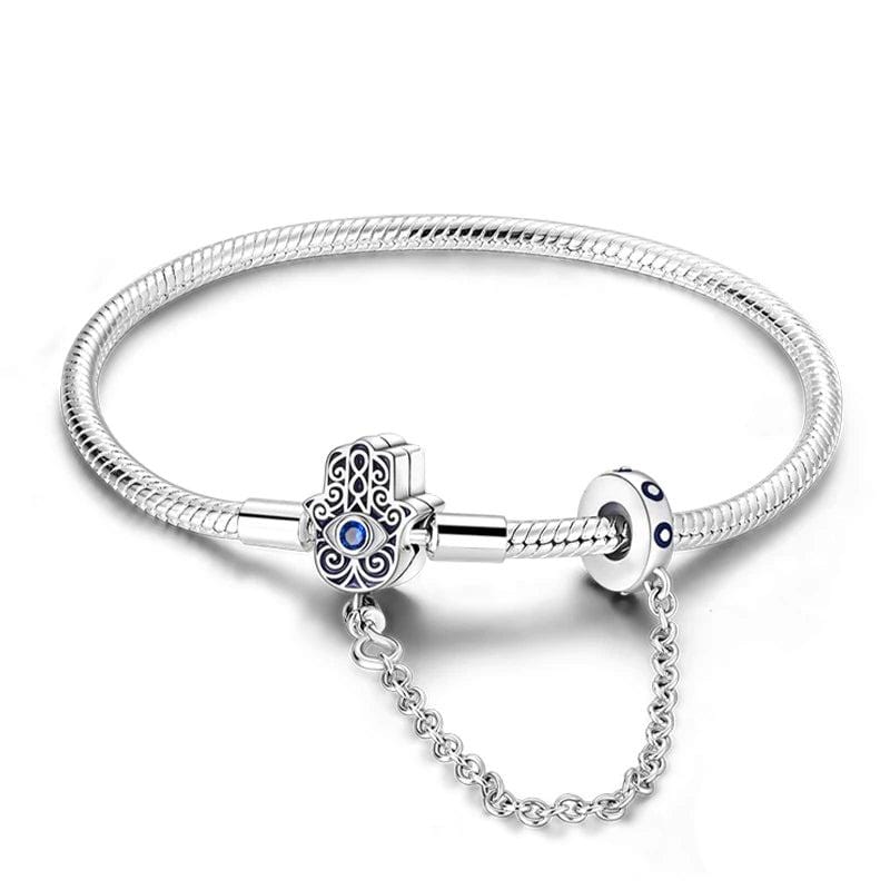 Liora Atelier Hamsa Hand Bracelet with Evil Eye Protection Charm